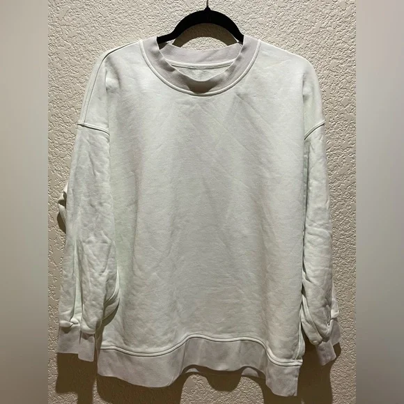 Lululemon Perfectly Oversized Crew Neck Sweater XL/XXL Light Green & Grey - Picture 5 of 9